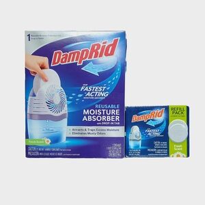 DampRid Fresh Scent Drop-In Tab Moisture Absorber Kit & Refill Pack NIB